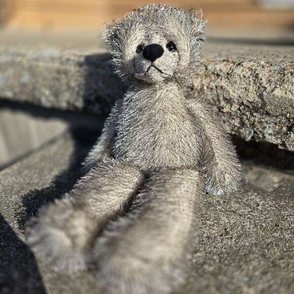 Second Nature Design Simply Irresistible Gray Sad Teddy Bear Plush 2004 - Picture 2 of 9